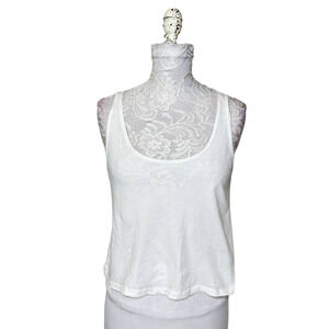 Groceries Apparel Scoop Neck Organic Cotton Tank Top White Women XS NWOT